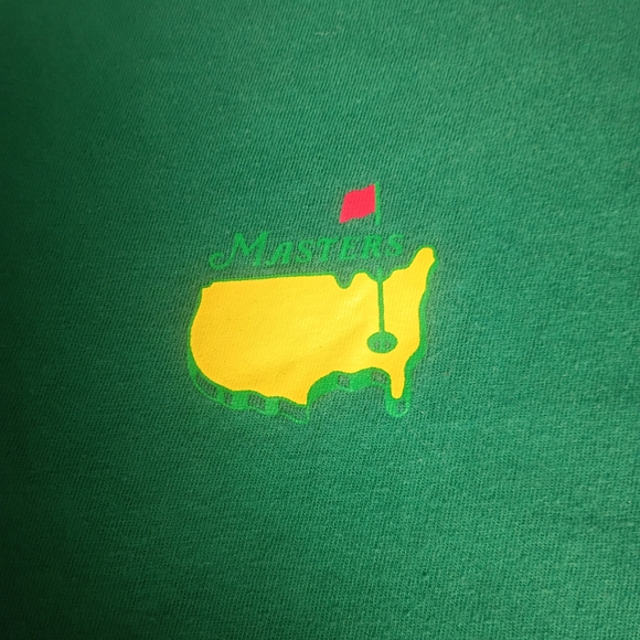 Masters Golf Green Christmas Logo Rare 100% Cotton Shirt Mens XXL - Picture 2 of 6
